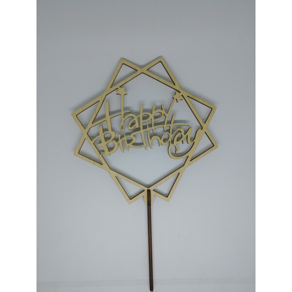 

Топпер для цветов и торта HOT-KITCHEN Happy Birthday Деревянный 26*16 см (т104)