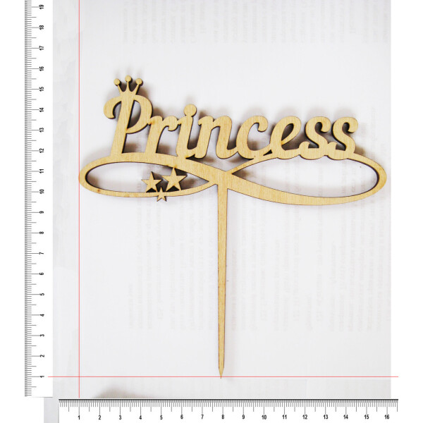 

Топпер для цветов и торта HOT-KITCHEN упак 10шт Princess Деревянный 14,5*15 cм (т54)