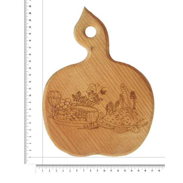 

Доска сувенирная HOT-KITCHEN Еда на столе Деревянная с выжиганием 16*25 см (564)