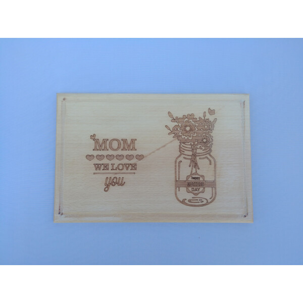 

Доска сувенирная HOT-KITCHEN MOM we love you Деревянная с выжиганием 30*20 см (дк1)