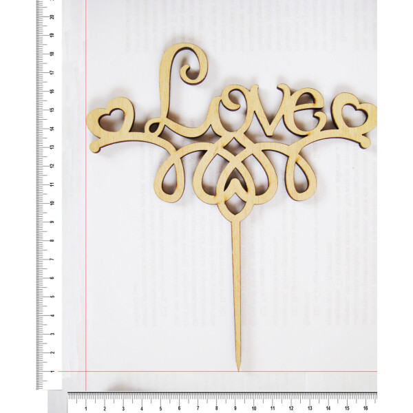 

Топпер для цветов и торта HOT-KITCHEN Love Деревянный 17,5*16 cм (т52)