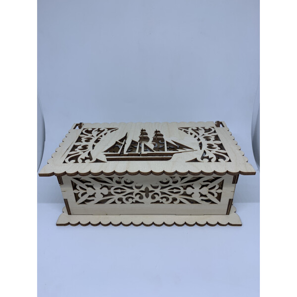 

Купюрница-шкатулка HOT-KITCHEN Корабль Деревянная с выжиганием (шк24)