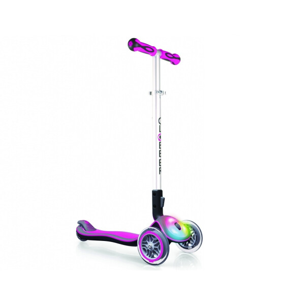 

Самокат Globber elite f my free FOLD UP light со светящейся платформой и колесами, Розовый (sa-18038)