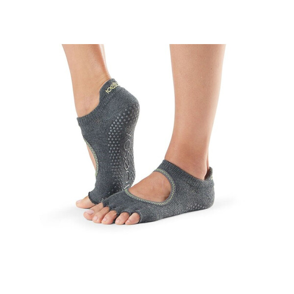 

Носки для йоги ToeSox Half Toe Bellarina Grip Charcoal with Lime S (36-38.5)