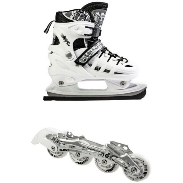 

Коньки Ролики 2 в 1 Scale Sport Белые размер 34-37 (rs337)