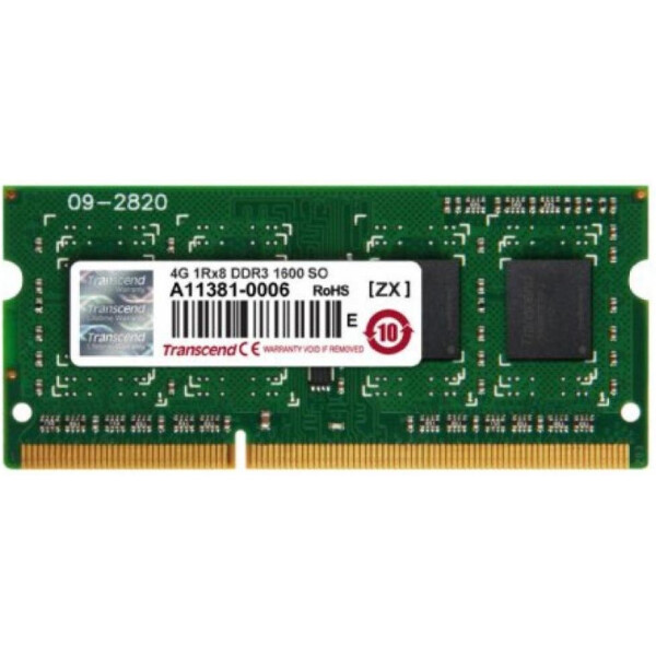 

SO-DIMM Transcend 4GB DDR3-1600 JetRam JM1600KSH-4G