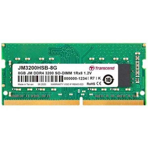 

Оперативная память Transcend SO-DIMM JetRam DDR4-3200 8GB PC4-25600 (JM3200HSB-8G)