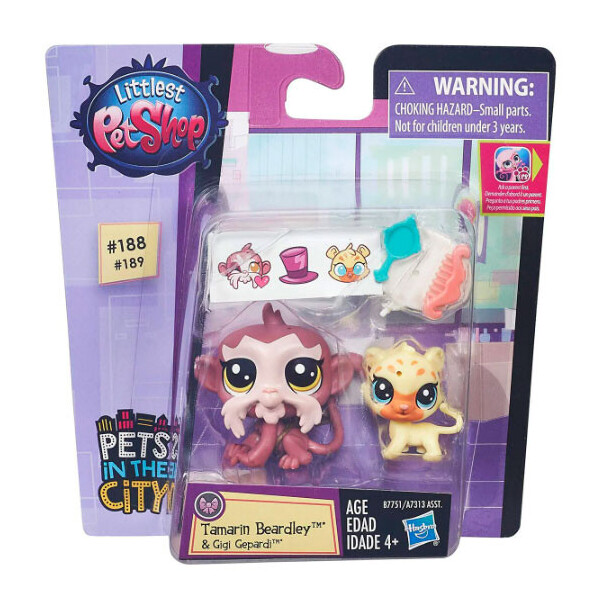 

Набор Littlest Pet Shop зверюшки Tamarin Beardley и Gigi Gepardi Hasbro B7751/A7313