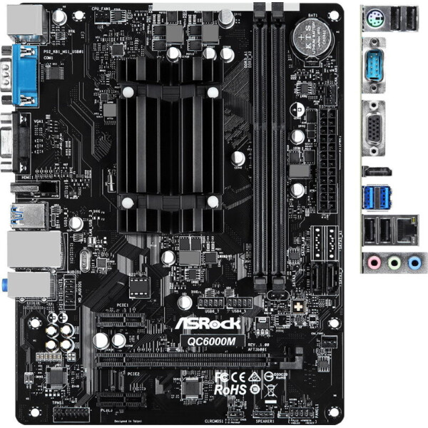 

Материнская плата ASRock QC6000M (AMD E2-6110, SoC, PCI-Ex16)
