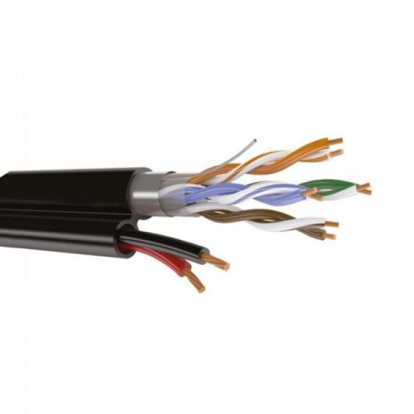 

Кабель Одескабель КПП-ВП (100) 4*2*0,51+2*0,75 мм2 (UTP-cat.5Е), OK-net, СU, изоляция ПЭ, для нар. работ, с жилами питания, 305