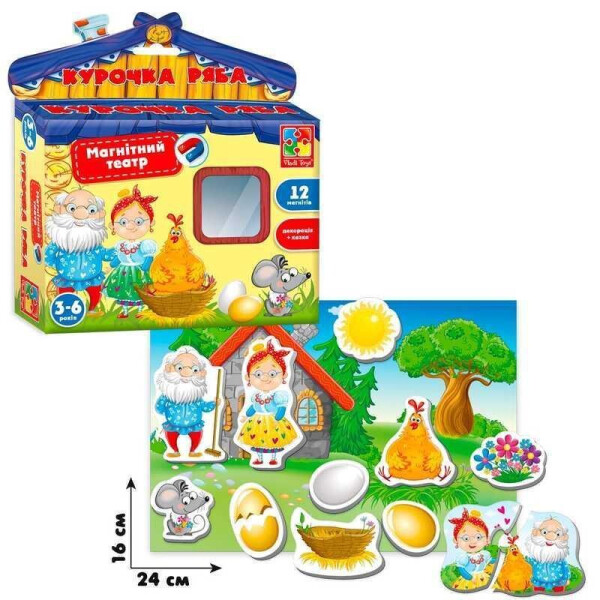 

Игра настольная "Магнитный театр" - "Курочка Ряба" 3206-27 /укр/ (40) "Vladi Toys", (Украина)