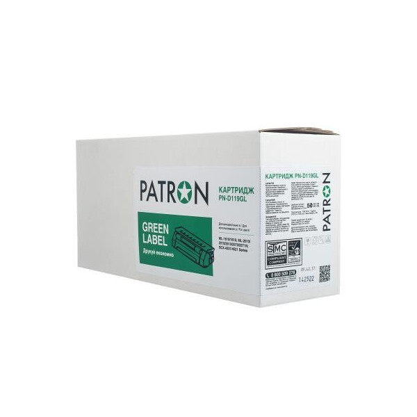 

Картридж PATRON SAMSUNG MLT-D119S ML-1610/ML-2010/SCX-4521 GREEN Label (PN-D119GL)