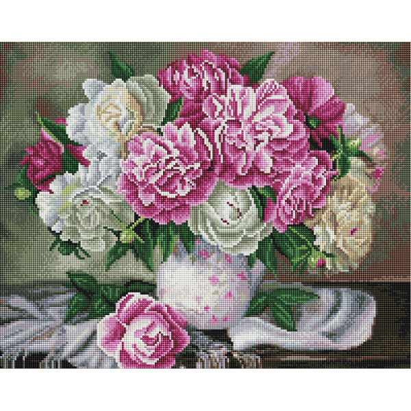 

Алмазная мозаика BRUSHME Пышные пионы 40x50 см., Украина