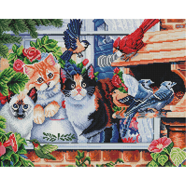 

Алмазная мозаика BRUSHME Котики в саду 40x50 см., Украина