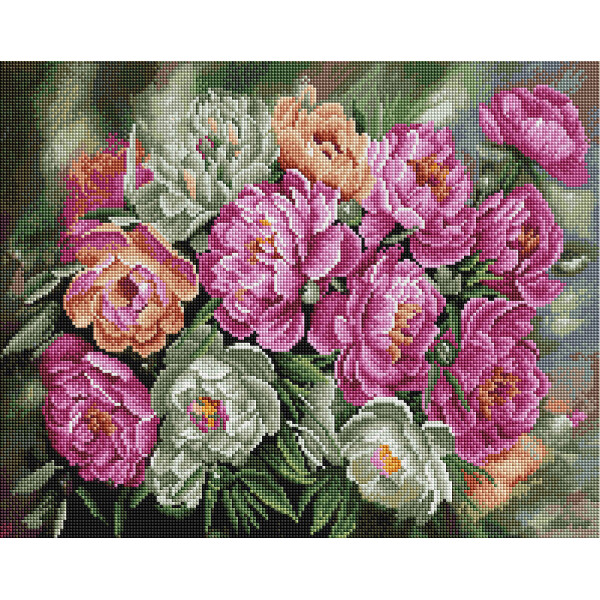 

Алмазная мозаика BRUSHME Садовые пионы 40x50 см., Украина