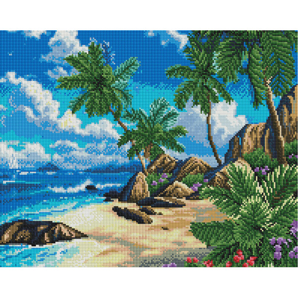 

Алмазная мозаика BRUSHME Райское побережье 40x50 см., Украина