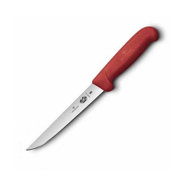 

Нож кухонный Victorinox Fibrox Boning обвалочный 15 см с красной ручкой