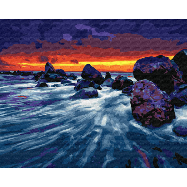 

Картина по номерам Закат у скал, 40x50см, cложность 3, Украина