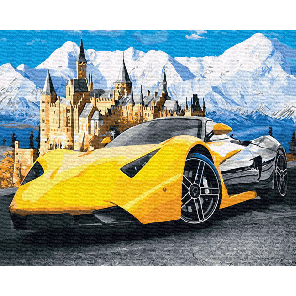 

Картина по номерам BRUSHME Lamborghini у замка 40x50 см., Украина