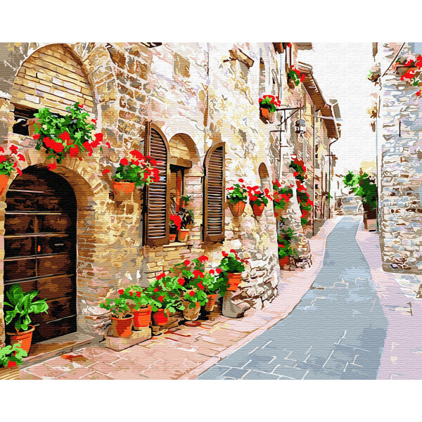 

Картина по номерам Цветочная улица, 40x50см, cложность 4, Украина