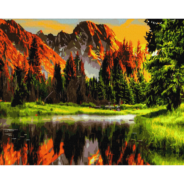 

Картина по номерам Закат в горной долине, 40x50см, cложность 3, Украина
