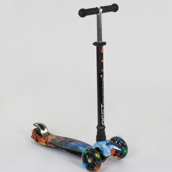 

Самокат А 24665 779-1314 MAXI Best Scooter 4 колеса PU. Подсветка