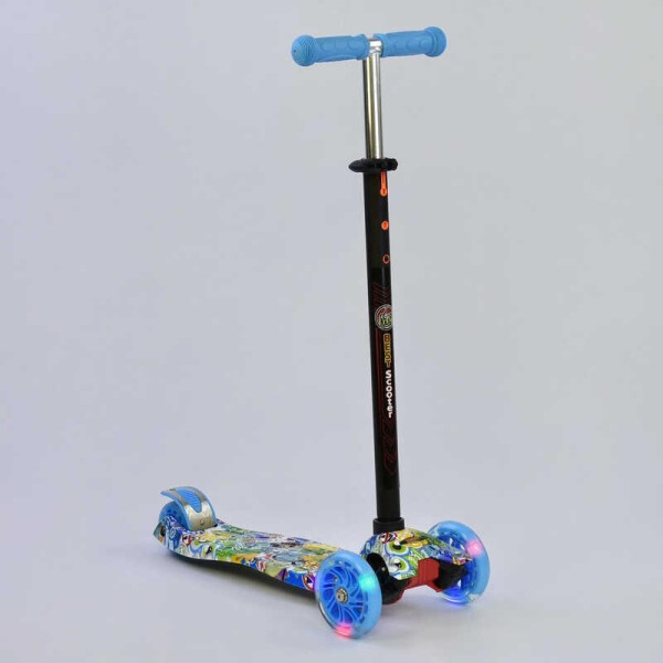 

Самокат А 25467 /779-1322 MAXI Best Scooter пластмассовый, 4 колеса PU, СВЕТ