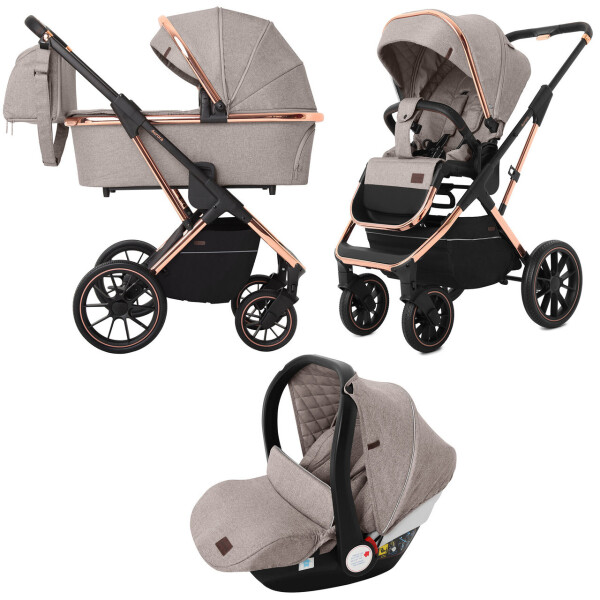 

Коляска универсальная CARRELLO Aurora CRL-6502 (3in1) Almond Beige +дождевик