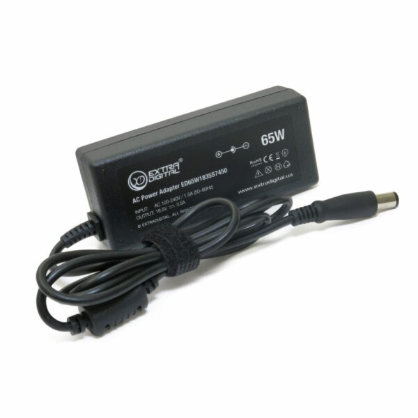 

Блок питания к ноутбуку EXTRADIGITAL HP 18.5V, 3.5A, 65W (7.4x5.0) (PSH3807)