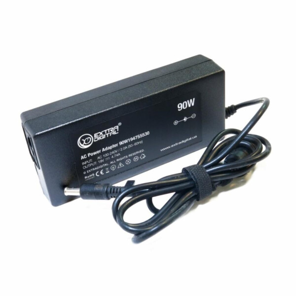 

Блок питания к ноутбуку EXTRADIGITAL Samsung 19V, 4.74A, 90W (5.5x3.0) (PSS3813)