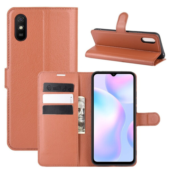 

Чехол Fiji Luxury для Xiaomi Redmi 9A книжка коричневый