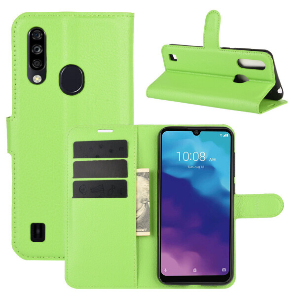

Чехол Fiji Luxury для ZTE Blade A7 2020 3/64Gb (со сканером отпечатка) книжка зеленый