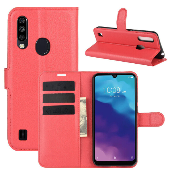 

Чехол Fiji Luxury для ZTE Blade A7 2020 3/64Gb (со сканером отпечатка) книжка красный