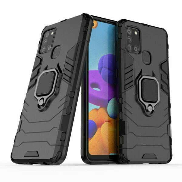 

Чехол Fiji Ring для Samsung Galaxy A21s (A217) бронированный бампер с кольцом черный