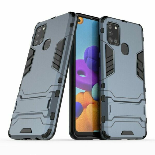

Чехол Fiji Hybrid case для Samsung Galaxy A21s (A217) бампер с подставкой темно-синий