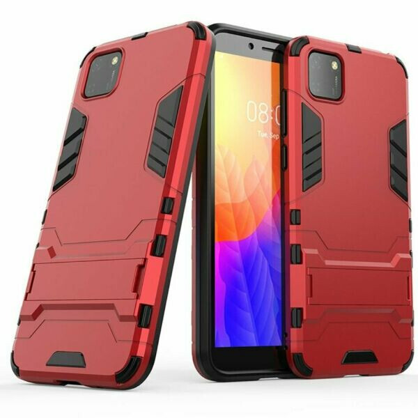 

Чехол Fiji Hybrid case для Huawei Y5p бампер с подставкой красный