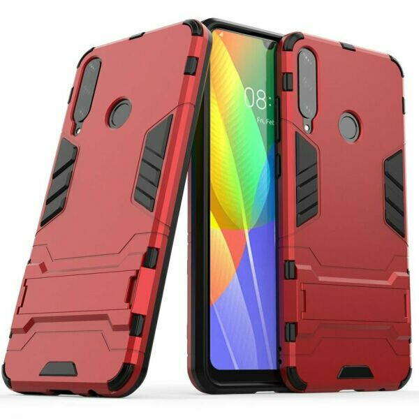 

Чехол Fiji Hybrid case для Huawei Y6p бампер с подставкой красный