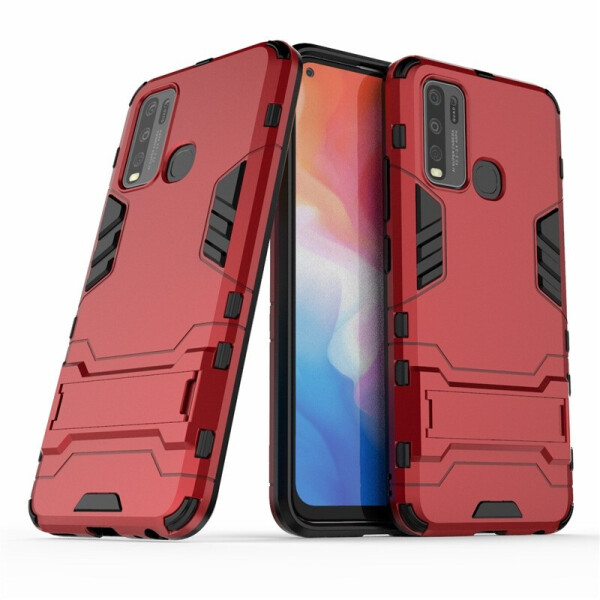 

Чехол Fiji Hybrid case для Vivo Y30 бампер с подставкой красный