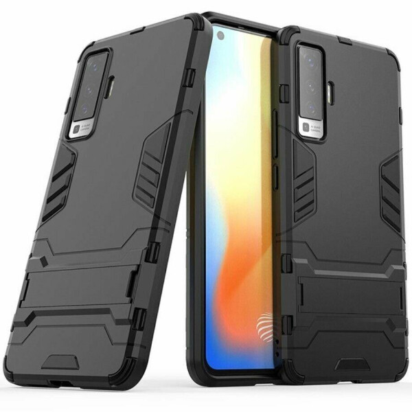 

Чехол Fiji Hybrid case для Vivo X50 бампер с подставкой черный