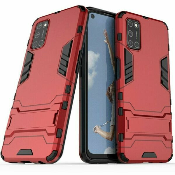 

Чехол Fiji Hybrid case для Oppo A72 бампер с подставкой красный