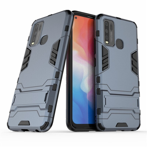 

Чехол Fiji Hybrid case для Vivo Y30 бампер с подставкой темно-синий