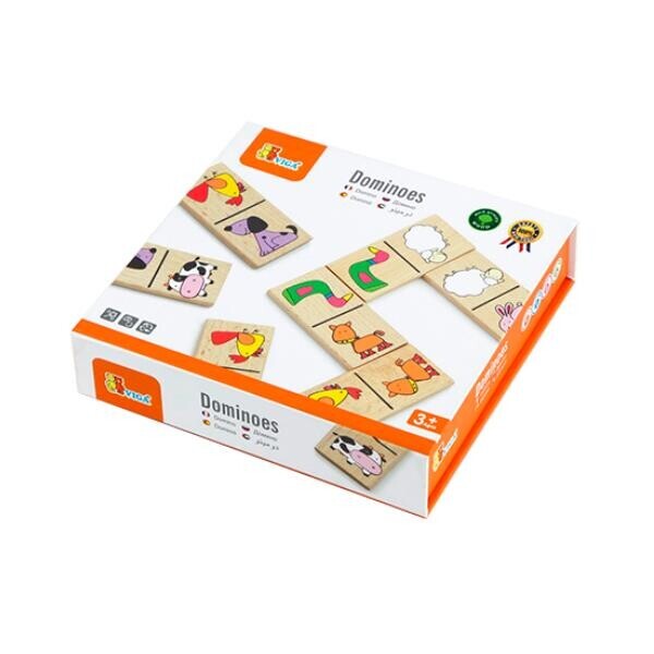 

Настольная игра Домино Животные Viga Toys 5х21х19 см Разноцветный
