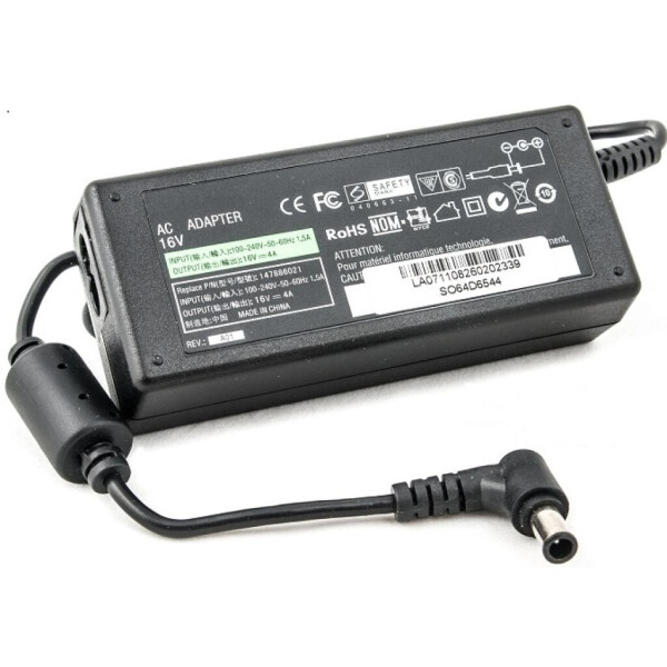

Блок питания к ноутбуку PowerPlant SONY 220V, 16V 64W 4A (6.5*4.4) (SO64D6544)