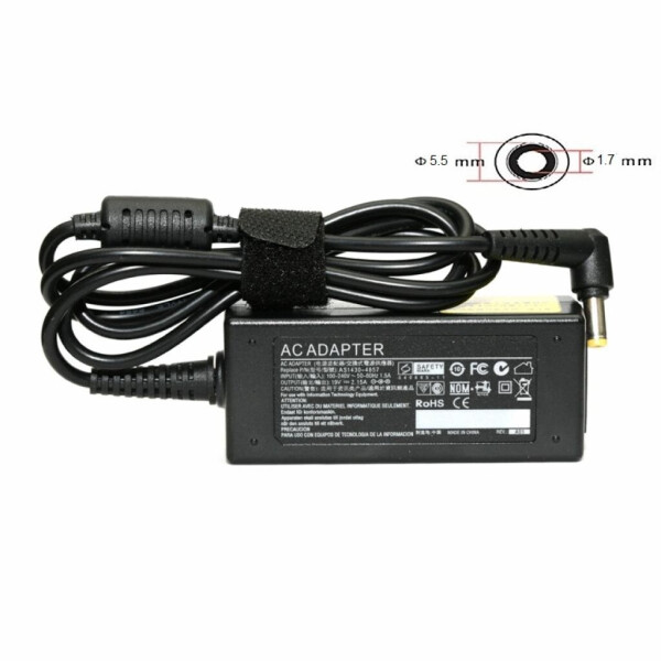 

Блок питания к ноутбуку PowerPlant ACER 220V, 19V 40W 2.15A (5.5*1.7) (AC40F5517)
