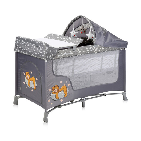 

Кровать-манеж San Remo 2 Layers Plus Lorelli 119х125х68 см Серый