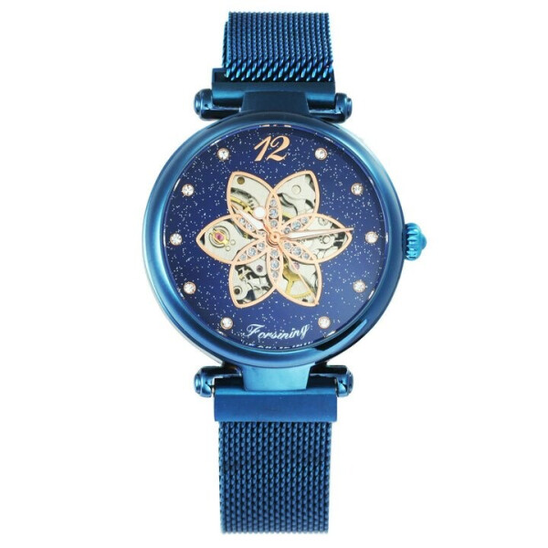 

Женские наручные часы (1171 All Blue) Forsining 33 мм Синий