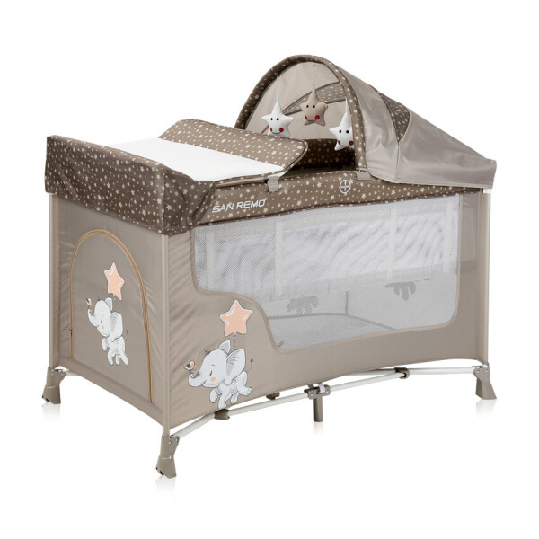 

Кровать-манеж San Remo 2 Layers Plus Lorelli 119х125х68 см Бежевый
