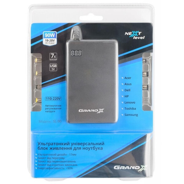 

Блок питания к ноутбуку Grand-X Next Level SL-90 (SL-90)