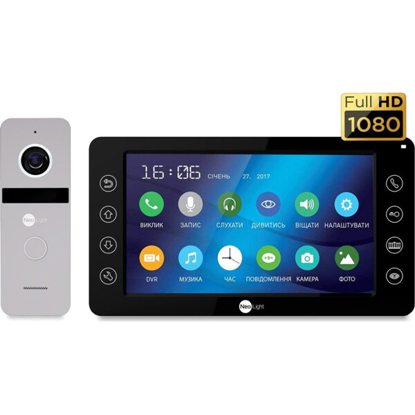 

Комплект видеодомофона Neolight Kappa+ HD Black / Solo FHD Silver