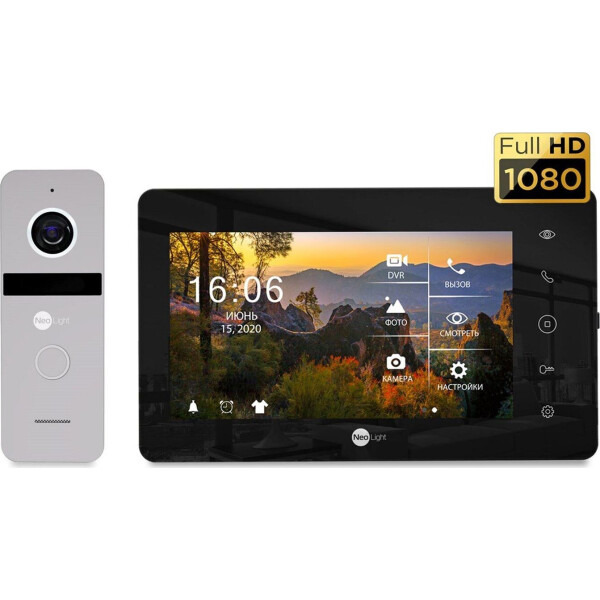 

Комплект видеодомофона Neolight NeoKIT HD+ Black/Silver